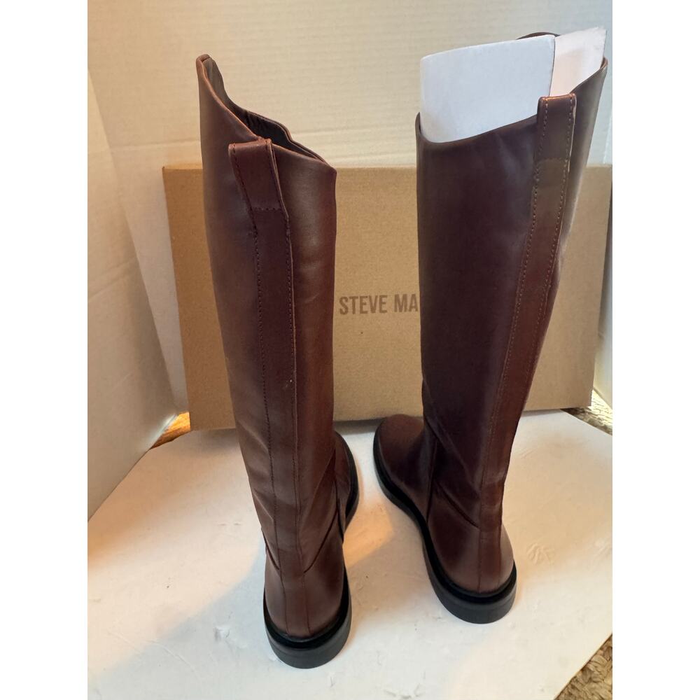 Steve Madden Womens Size 5.5 M -Gaige Knee High Boots Brown Leather floor sample - Picture 5 of 6